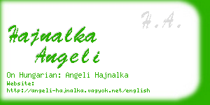 hajnalka angeli business card